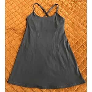 Womens Slate Blue Athletic Tennis Pickleball Golf Dress w/ shorts pockets Small